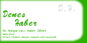 denes haber business card