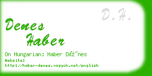denes haber business card